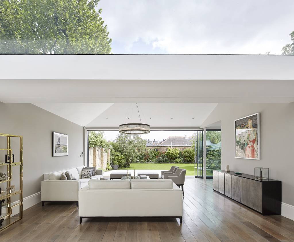 house-extension, The-Sunday-Times-British-Homes-Awards, london-house, victorian-house, glass-extension, London, Natural-light, Glass-sliding-doors, Glass-roof, white-kitchen, natural-light