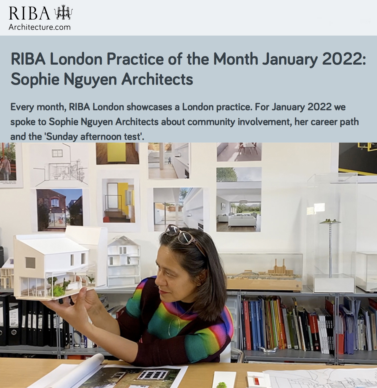 RIBA London Practice of the Month January 2022: Sophie Nguyen Architects